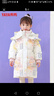 鴨鴨兒童羽絨服女童寶寶2022年新款小童加厚連帽中長款冬季外套YD 米色 120 曬單實拍圖