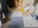 日毯进口地毯免胶防滑方块拼接环保卧室客厅大面积全铺茶几毯床边简约 HT101白色(50*50cm)一片 实拍图