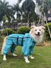 MOEPIE狗狗雨衣金毛邊牧拉布拉多中大型犬雨衣2025全包四腳透氣雨衣 綠色 3XL＋（推薦50-65斤） 曬單實拍圖