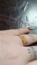 中國黃金（CHINA GOLD）足金999閃亮菱形鏤空黃金戒指活口送女友老婆生日禮物 金重約2.3g【送玫瑰花禮盒】【今/次日達】 曬單實(shí)拍圖