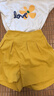 G.duck小黃鴨女童薄款套裝洋氣小女孩夏季款兒童短褲短袖運動(dòng)套裝網(wǎng)紅潮 黃色兩件套 160 曬單實(shí)拍圖