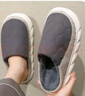 百慕傾臣防臭特大碼40-49 棉拖鞋男士冬室外穿休閑舒適居家用厚底防滑棉拖 羽絨鞋面【深灰】 48-49 適合47-48 曬單實(shí)拍圖