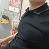 布先生 佟大為同款春夏季純棉男士短袖polo衫 黑色藍邊 L/175  曬單實(shí)拍圖