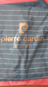 皮爾卡丹（pierre cardin）高檔條紋短袖t恤男士POLO.衫夏季桑蠶絲高端翻領(lǐng)半袖體恤衫上衣 款一《灰綠》 XL 175 曬單實(shí)拍圖