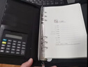 朗捷a5商務(wù)筆記本子可拆卸活頁(yè)本多功能拉鏈包記事本會(huì )議記錄本帶計算器筆記本文具皮面日記本定制logo 黑色（單本） 曬單實(shí)拍圖