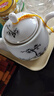 祥燕（xiangyan）500毫升瓷器茶壺陶瓷一斤裝耐熱辦公茶壺濾網(wǎng)泡茶壺家用田園風(fēng)白瓷 早茶壺500ml白梅（內置過(guò)濾孔） 曬單實(shí)拍圖