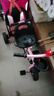 哈富龍兒童三輪車(chē)雙人雙座寶寶腳踏車(chē)雙胞胎手推車(chē)嬰兒輕便溜娃童車(chē)大號 粉色雙人航空輪+安全帶 曬單實(shí)拍圖