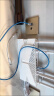 晶华 六类双屏蔽网线 千兆Cat6类纯铜网络连接线 家用工程脑宽带监控8芯双绞跳线 蓝色10米 W130K 晒单实拍图