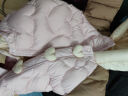 巴拉巴拉婴儿连体衣羽绒服男童2023款女童秋冬哈衣爬服萌趣时尚 粉红色-甜美蝴蝶结-60045 66cm 实拍图