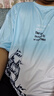 阿尼三青少年夏季套裝男冰絲短袖t恤初中高中學生體恤帥氣寬松半袖夏裝 藍色 3XL 【145-180斤】 曬單實拍圖
