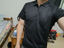 蠻威夏季冰絲速干t恤定制工作服印logo字班服團隊服polo廣告衫文化衫 黑色 L 曬單實(shí)拍圖