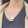 中國黃金（CHINA GOLD）銀項鏈女99足銀牡丹套鏈鎖骨鏈七夕情人節(jié)禮物送女友老婆媽媽 足銀牡丹鎖套鏈【甄選禮盒】 曬單實拍圖