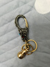 一只小鹿純銅龍頭鑰匙扣掛飾男女腰掛汽車(chē)鑰匙掛件鏈環(huán)圈墜繩高檔復古飾品 祥龍獻瑞+葫蘆 曬單實(shí)拍圖