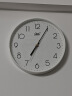 康巴丝（Compas）挂钟创意简约钟表客厅石英钟表挂墙卧室时钟时尚3D立体日历挂表 3232优雅白（28*28CM） 实拍图