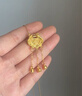 寶慶銀樓黃金鎖吊墜流蘇鈴蘭花足金項鏈女款純金首飾送老婆送女友流蘇鈴蘭同心鎖吊墜 約1.6g（送銀鏈） 曬單實(shí)拍圖