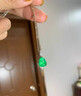 巴桑緬甸翡翠滿綠帝王綠鑲嵌帶鉆冰種陽綠翡翠葫蘆吊墜銀玉墜處理 葫蘆吊墜 曬單實拍圖