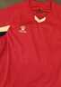 卡爾美（KELME）新款足球服青少年透氣吸汗學(xué)生比賽隊(duì)服球衣空板可定制 紅色 150CM 曬單實(shí)拍圖