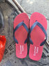 悅青壹品新款人字拖男潮防滑拖鞋男夏夾拖外穿男士夾腳個(gè)性韓版涼拖沙灘鞋 紅色 40-41 曬單實(shí)拍圖