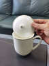 國濤骨瓷會(huì )議杯辦公金邊茶杯陶瓷辦公杯定制logo帶蓋純白介杯印字水杯 曬單實(shí)拍圖