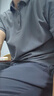 丹尼愛特（DANIEL HECHTER）男士夏季涼感透氣短袖polo衫商務(wù)休閑高端翻領(lǐng)t恤送老公七夕禮物 中灰色-【70%選擇主推款】 L 曬單實(shí)拍圖