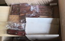 小天籟 龍泉刀具廚房套裝組合家用菜刀骨刀鍛打切片刀切肉廚具砧板刀架 古檀木三件套+木刀座 60°以上-18cm-114mm 曬單實(shí)拍圖