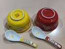 千年慈（QIAN NIAN CI） 景德鎮(zhèn)陶瓷壽碗套裝加字定制百歲碗燒字陶瓷飯碗壽辰禮品碗禮盒 中式彩龍鳳壽桃（兩碗兩勺盒裝） 曬單實拍圖