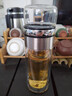 比得堡茶水分離泡茶杯過(guò)濾雙層玻璃杯個(gè)人專(zhuān)用喝水杯女便攜高男士杯子 隨行泡茶師款鋼本色 350ml 曬單實(shí)拍圖