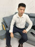 沙馳SATCHI男士修閑褲24春夏款抗皺免燙易打理高回彈直筒長褲男【易洗速干】 藏青 34 曬單實拍圖