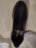 老人頭 男士皮鞋軟皮軟底豆豆鞋透氣厚底商務(wù)休閑男鞋純手工一腳蹬鞋子 黑色【頭層牛皮】 43 (265mm) 曬單實拍圖