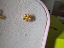 菜百首飾 黃金耳飾 足金簡(jiǎn)約氣質(zhì)櫻花時(shí)尚花朵耳飾 計價(jià) HJ 黃金耳飾（直針彎鉤隨機發(fā)） 約1.53g 曬單實(shí)拍圖