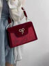 CLEHAN&KITECK女包包2025新款潮刺繡絲絨山茶花鏈條腋下包紅色包包結婚新娘包 款式二 曬單實(shí)拍圖