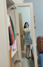 LULUALWAYS我愛露露24夏季新款甜美減齡氣質名媛無袖短款連衣裙 灰色 M 曬單實拍圖