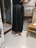RLAS龜裂紋香紗半身裙女2025夏季新款流行洋氣仿真.絲繡花純色媽半裙 黑色 3XL 曬單實拍圖
