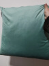 foojo抱枕天鹅绒纯色沙发抱枕靠垫靠背原创印染传统色天青色 实拍图