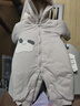 童泰嬰兒連體衣冬季厚棉寶寶衣服加絨加厚棉衣家居服連帽哈衣爬服 灰色 59cm (建議1-3個(gè)月身高55-60cm) 曬單實(shí)拍圖