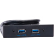 魔羯 MOGE MC2002 USB3.0前置面板 软驱位 usb3.0扩展卡 19针/20Pin转usb3.0转接线 实拍图