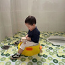 babyjianle嬰兒洗屁屁神器女童寶寶盆子女孩兒童洗屁股盆新生兒浴盆 鴨子-黃色【PU軟墊】 曬單實(shí)拍圖