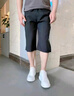 Jarek Wolflike冰絲六分褲男士短褲夏季新款外穿寬松運(yùn)動(dòng)沙灘中褲薄款休閑褲大碼 K106黑色 2XL 曬單實(shí)拍圖