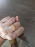中鑫珠寶 黃金古法戒指女足金999星芒十字架圈戒素戒指首飾送女友禮物 【現貨】4.87克（14圈號） 曬單實(shí)拍圖