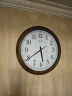SEIKO日本精工时钟16英寸仿木钟卧室表经典挂表客厅圆形夜光大挂钟 实拍图