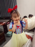 G.DUCKKIDS童裝女童愛(ài)莎公主裙夏季新款洋氣兒童連衣裙頭紗亮片女大童裙子 白雪公主裙-osekqii 110 適合100-110cm年齡4-5歲 曬單實(shí)拍圖