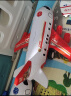 宝乐星儿童玩具大号会讲故事的飞机早教益智玩具男孩宝宝惯性仿真客机模型A380消防收纳合金车礼物 实拍图
