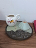 悟茶事 創(chuàng  )意陶瓷壺承茶承干泡盤(pán) 家用小型干泡臺中式輕奢茶托盤(pán) 荷韻含苞 曬單實(shí)拍圖