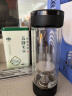 施密特（Simita）茶水分離杯男士鈦杯雙層玻璃過(guò)濾泡茶杯高檔商務(wù)辦公水杯送禮 商務(wù)黑 360ml 曬單實(shí)拍圖