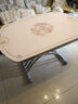夢(mèng)莎迪曼 多用可升降茶幾飯桌一體式家用茶幾小戶(hù)型玻璃面板茶幾桌兩用移 圓角105*69梔子花鋼化玻璃 曬單實(shí)拍圖