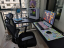 淘米麗轉角電腦桌家用學(xué)生書(shū)桌L型一體組合桌臥室拐角電競桌雙人書(shū)架 【促銷(xiāo)款】黑色左轉角 180x120x74cm【加厚加固】 曬單實(shí)拍圖