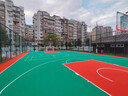 歐百娜懸浮地板室外籃球場地墊操場學(xué)校幼兒園戶外地板拼接運動塑膠地板 【籃球場】夢幻軟連接 曬單實拍圖