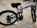 飛鴿（FG FLYING PIGEON）鋁合金折疊山地自行車(chē)成人男女大中小學(xué)生車(chē)城市越野通勤單車(chē) 悍馬-27速-折疊鋁架油剎-珍珠白 26寸適合160-180cm 曬單實(shí)拍圖
