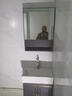 昇琥小戶(hù)型太空鋁超窄長(cháng)洗手臺浴室柜組合洗臉盆小尺寸洗漱臺面盆30cm 灰色5030+灰鏡柜+龍頭五金 曬單實(shí)拍圖