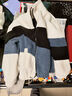 NASALIKE官方搖粒絨外套男秋冬季拼色加厚保暖夾克男女羊羔絨棉服男士上衣 白色+灰色加絨褲子 XL （建議140-160斤） 曬單實(shí)拍圖